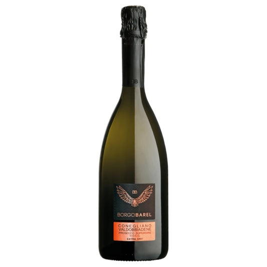 BorgoBarel Prosecco Superiore Conegliano Valdobbiandene D.O.C.G - 750ml Bottle - 11.50% abv - The Beverage Merchants