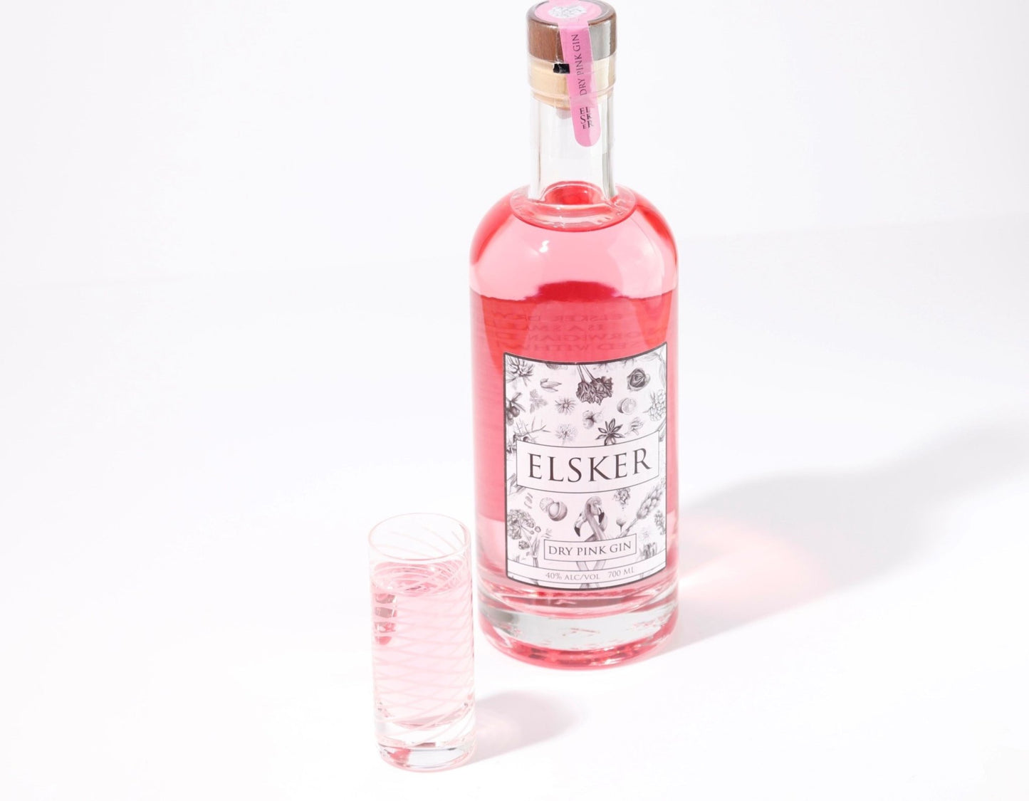 Elsker Pink Gin - 70cl Bottles - 40% abv - The Beverage Merchants