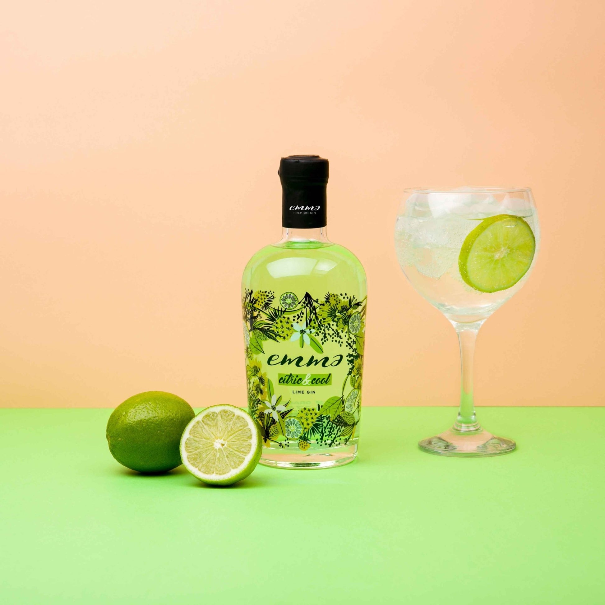 Emma Gin Lime "Citric and Cool" - 70cl Bottles - 37.50% abv - The Beverage Merchants