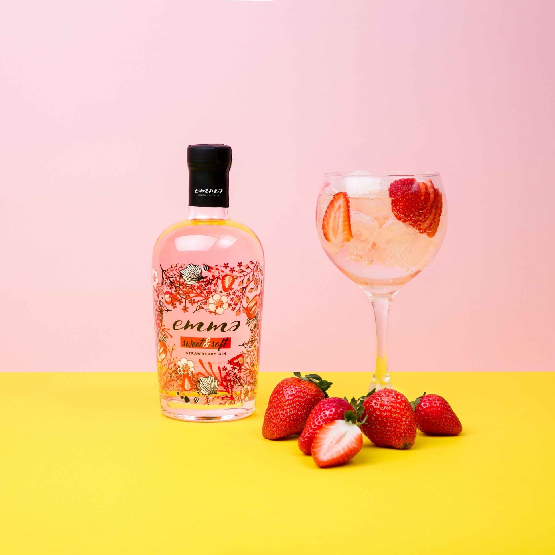 Emma Gin Strawberry "Sweet and Soft" - 70cl Bottles - 37.50% - The Beverage Merchants