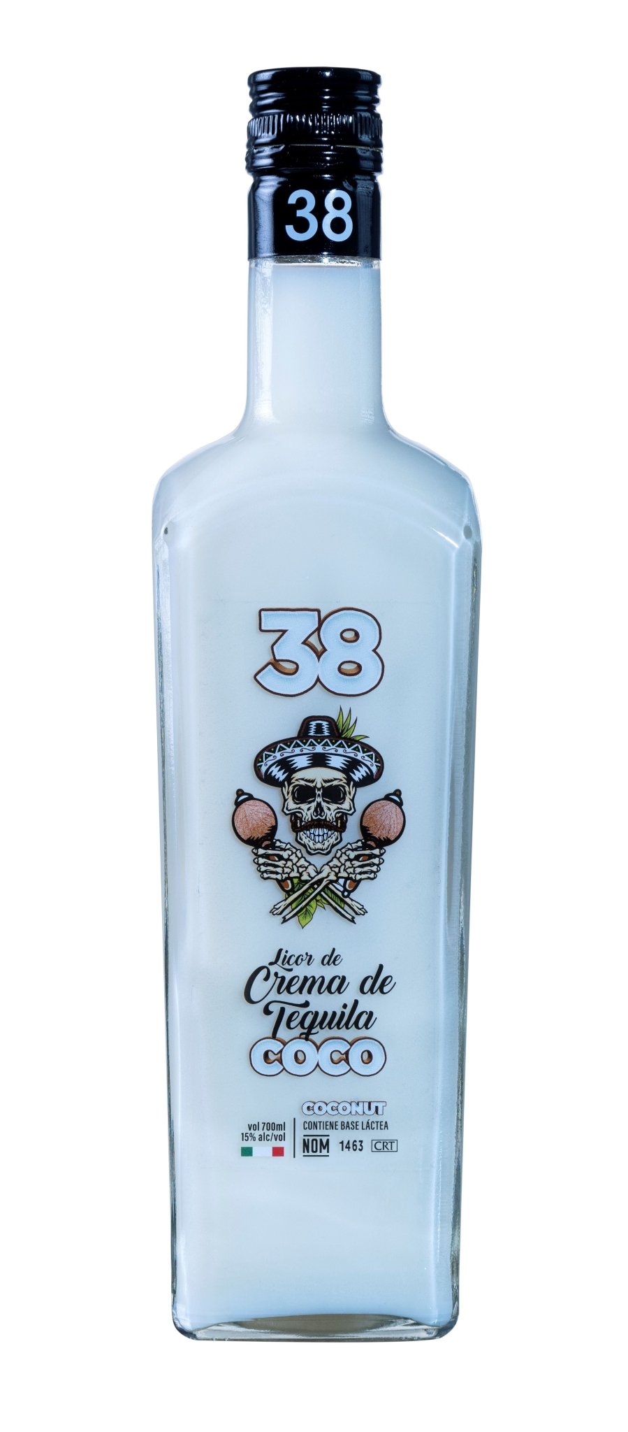 Tequila 38 Coconut Cream - 70cl Bottles - 15% abv - COMING SOON - The Beverage Merchants