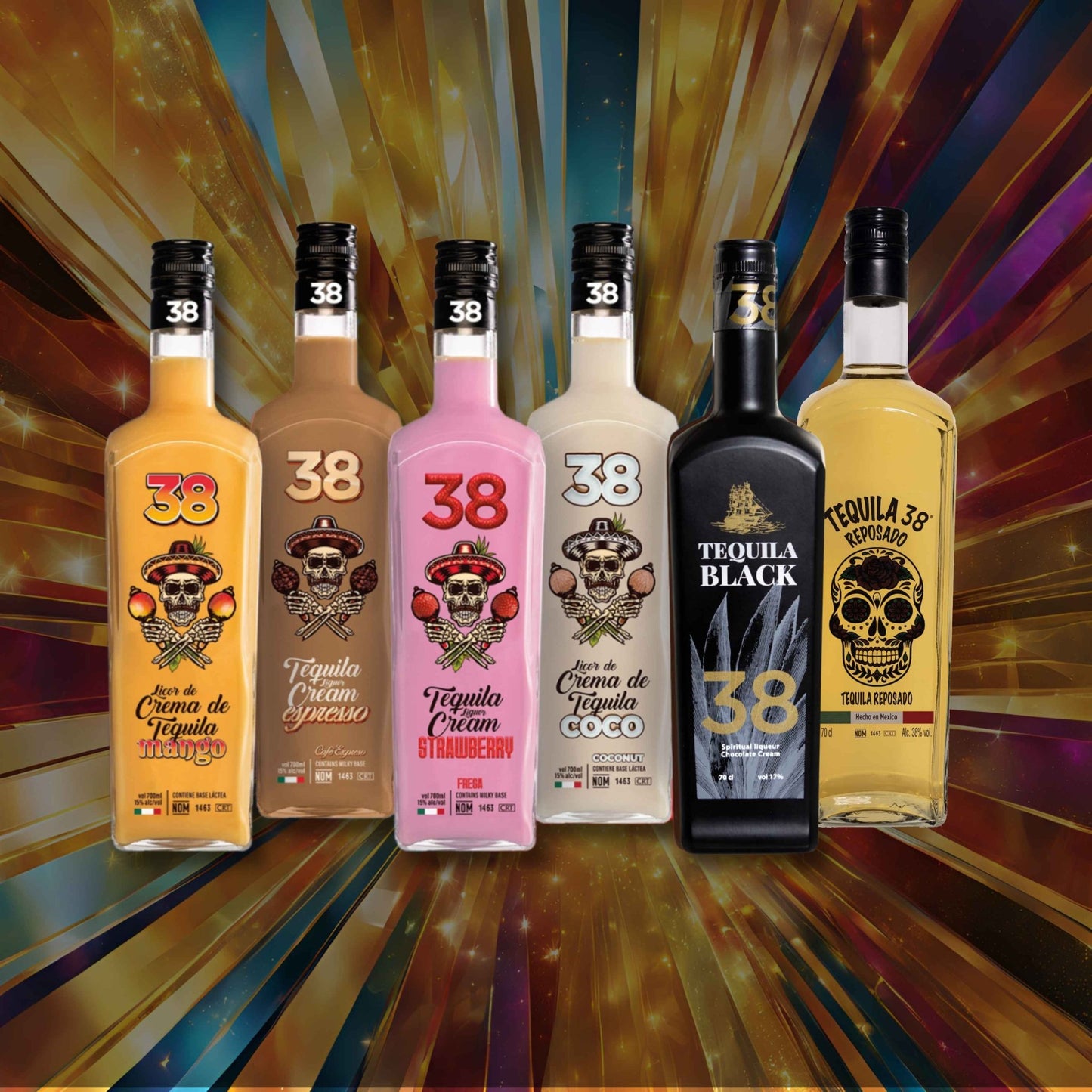 Tequila 38 Party Case including Reposado Tequila - 6 bottles - The Beverage Merchants