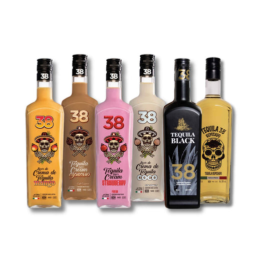 Tequila 38 Party Case including Reposado Tequila - 6 bottles - The Beverage Merchants