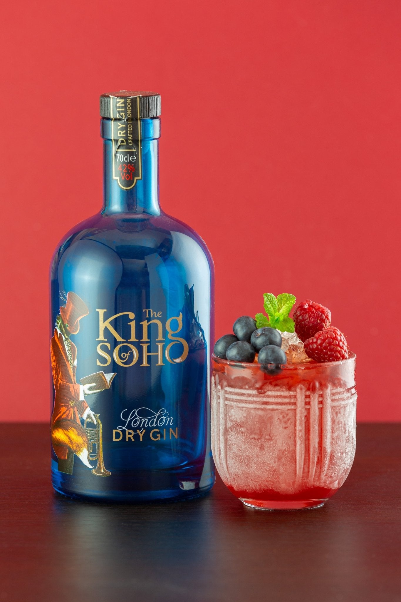 The King of Soho London Dry Gin - 70cl bottles - 42% abv - The Beverage Merchants