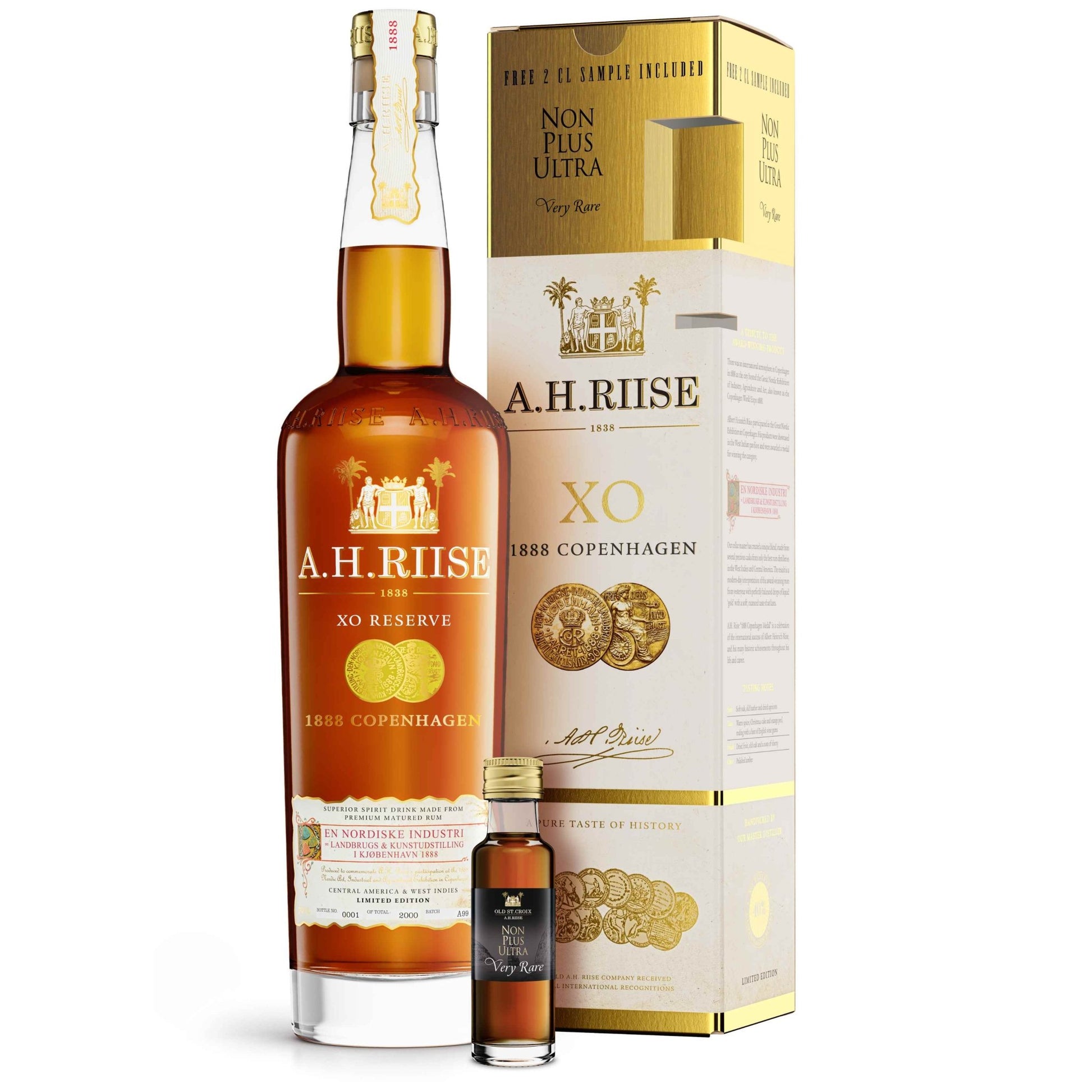 A.H RIISE 1888 GOLD MEDAL 40% 70CL + 2CL NPU Very Rare 40% - The Beverage Merchants