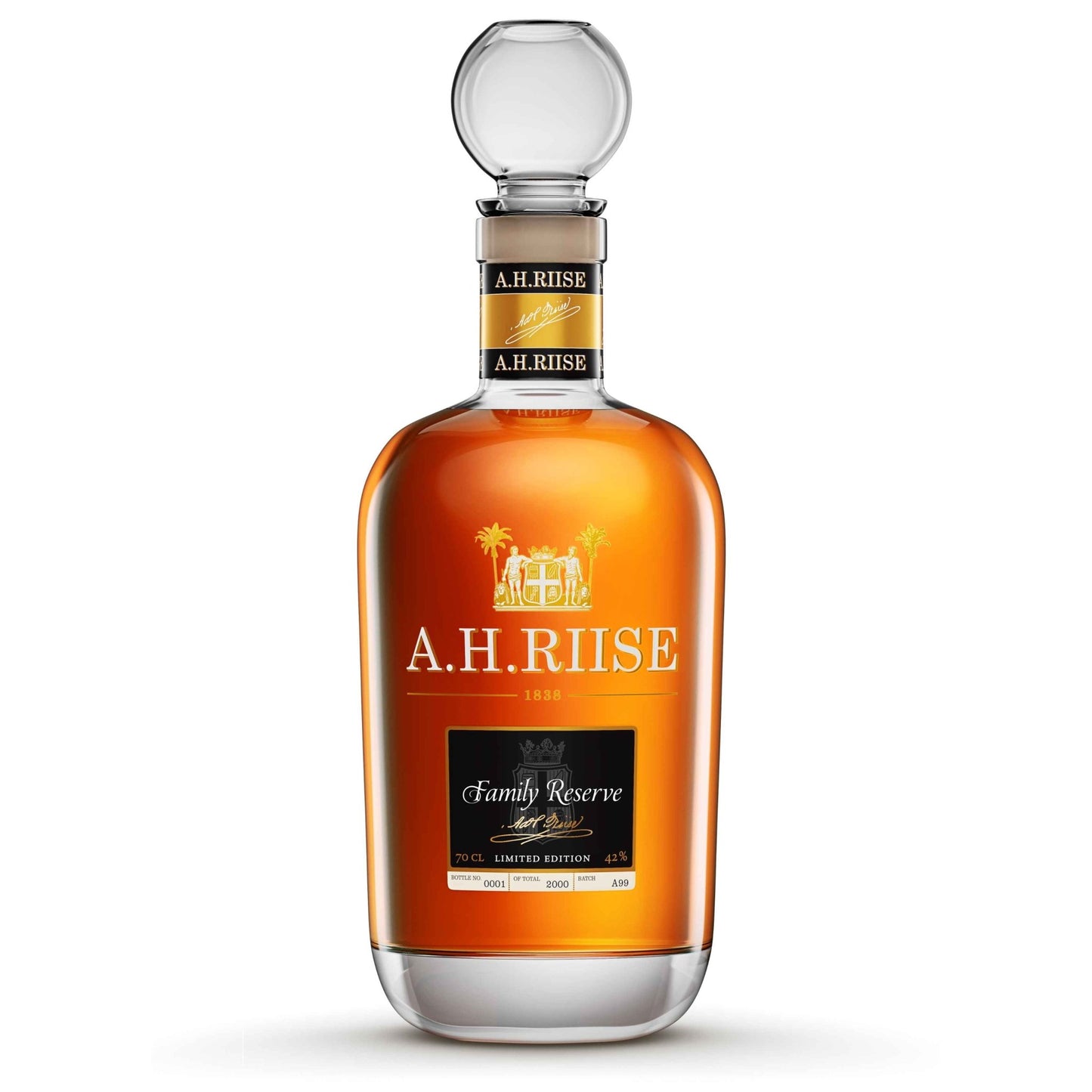 A.H RIISE FAMILY RESERVE SOLERA 1838 – 42% 70CL - The Beverage Merchants