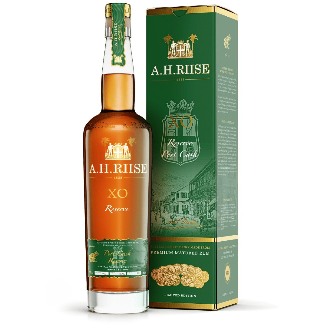 A.H RIISE X.O PORT CASK 45% 70CL - The Beverage Merchants