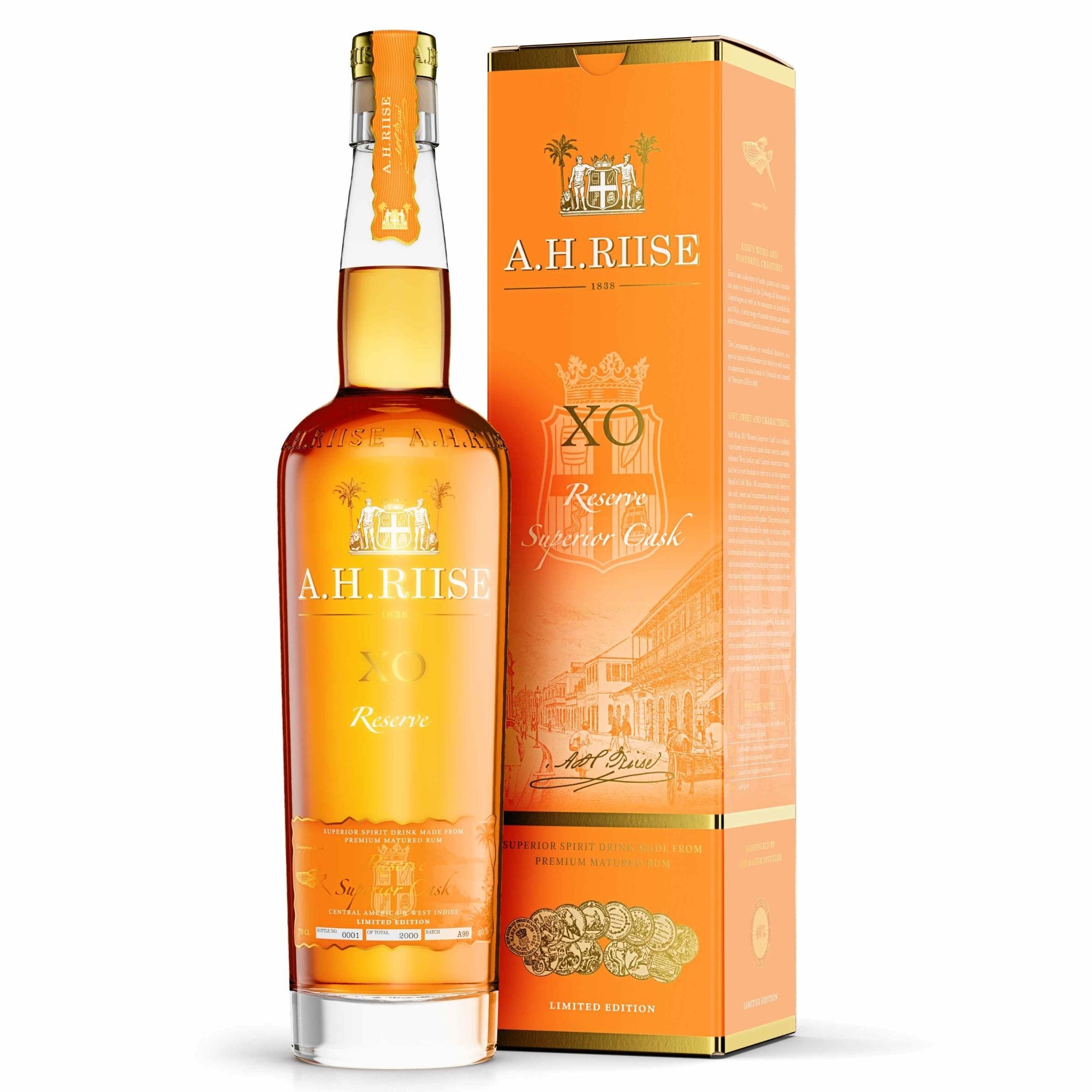 A.H. Riise XO Reserve Superior Cask* 40% 70CL - The Beverage Merchants