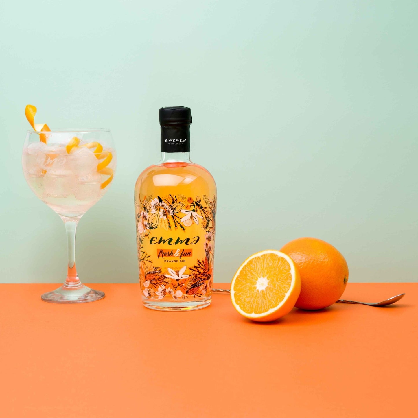 Emma Gin Orange "Fresh and Fun" - 70cl Bottles - 37.50% abv - The Beverage Merchants