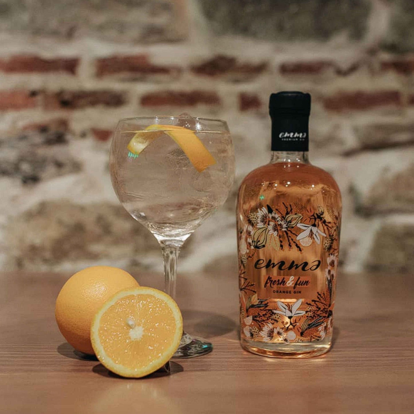 Emma Gin Orange "Fresh and Fun" - 70cl Bottles - 37.50% abv - The Beverage Merchants