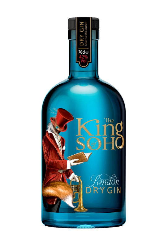 The King of Soho London Dry Gin - 70cl bottles - 42% abv - The Beverage Merchants